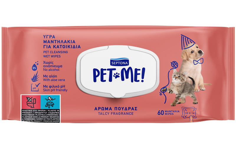 Septona Pet me Talc Wipes