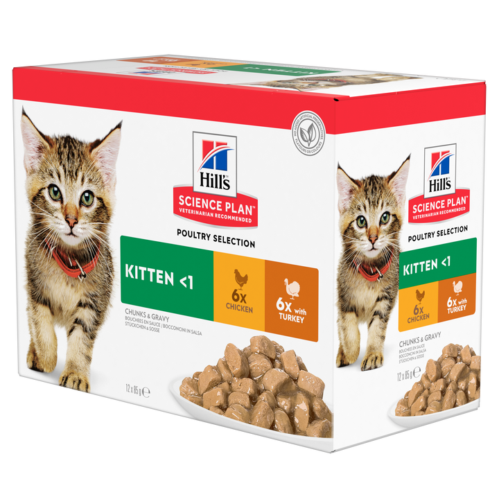 Science plan Kitten Poultry Selection 12 pack pouches (12x85g)