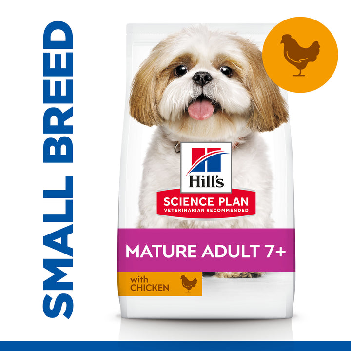 Hill's Science Plan Mature Adult 7+ Small & Miniature Dog Food, Chicken, 1.5Kg