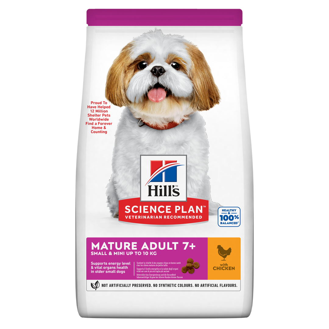 Hill's Science Plan Mature Adult 7+ Small & Miniature Dog Food, Chicken, 1.5Kg