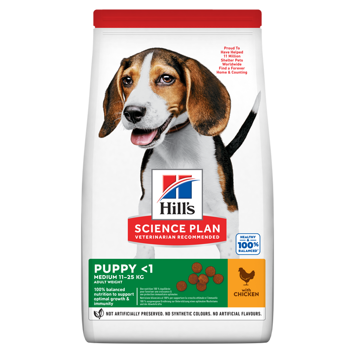 Hill's Science Plan Puppy Healthy Development Medium Dog Food with Chicken