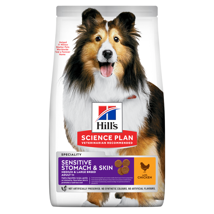 Hill's Science Plan Adult 1-6 Sensitive Stomach & Skin Medium Dog Food with Chicken