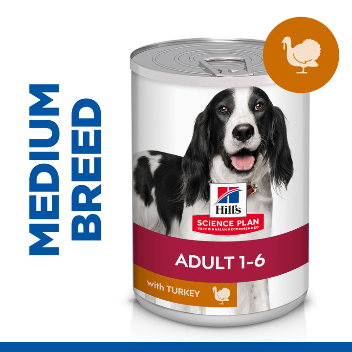 Hill's Science Plan Adult 1-6 Advanced Fitness Medium Dog Food Savoury Turkey 370G CANS
