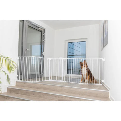 39464 Barrier, metal - 5 elements, with door, 62.5-300 x 76.5 cm