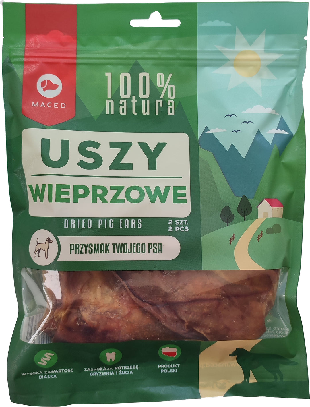 Maced Dried Pig Ears, 2 pcs