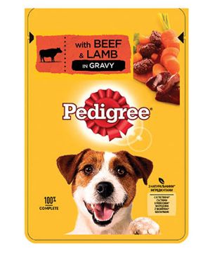 Pedigree vital pouches Beef and lamb in gravy (singles), 100g