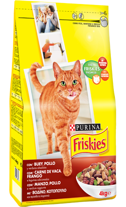 Friskies cat Dry Beef, Chicken & Veg 4 kgs