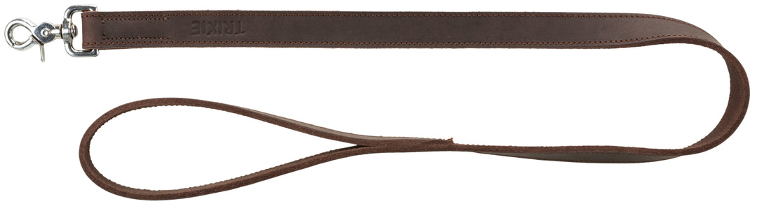 Greased Leather leash, Dark Brown