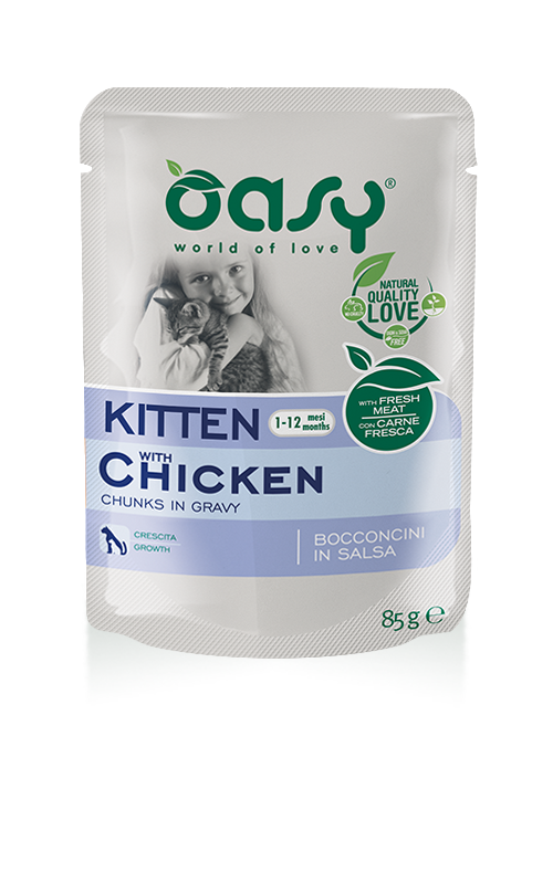 Oasy chunks in gravy pouches - Kitten, 85g