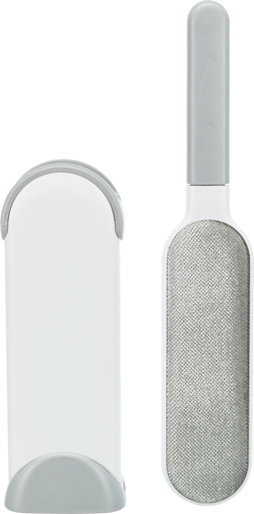 Lint brush with cleaning base, 33 cm, white/grey