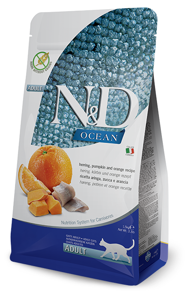 N & D Cat dry Pumpkin Grain Free - Herring & Orange
