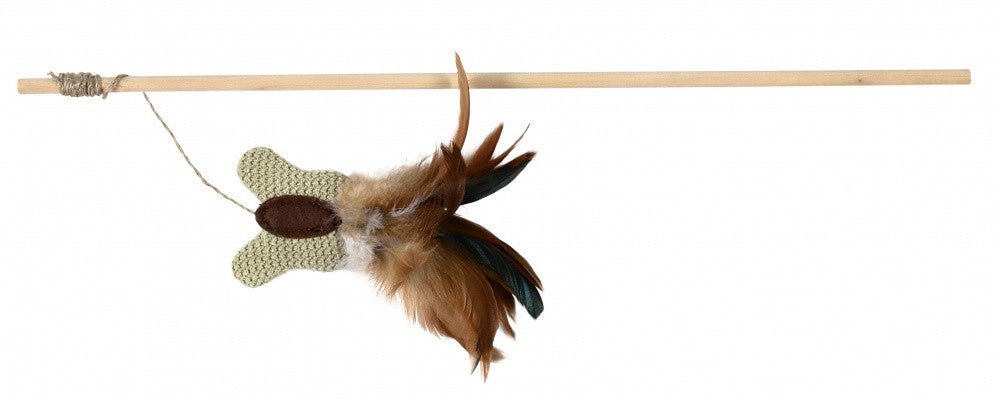 Playing Rod with Butterfly and Feathers, 45 cm