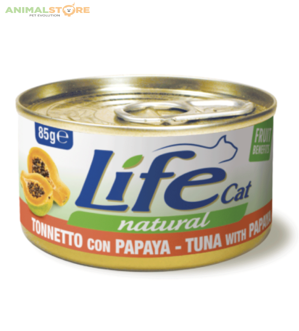Lifecat tuna with papaya, 85 gr