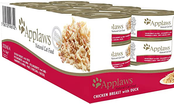 Applaws Cat Tin Chicken and Duck, 156g - 1 Box (24 pcs)