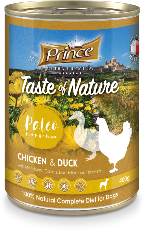 Prince Taste of Nature tin, Chicken & Duck with Carrots & Dandelion