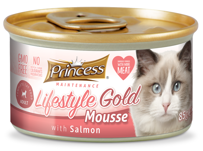 Princess Lifestyle Gold Mousse, Salmon, 85g