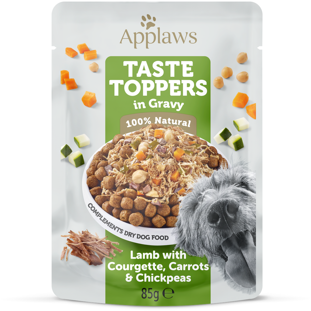 Applaws Tasty Toppers dog Pouch, Lamb with Courgette, Carrots & Chickpeas, 85g
