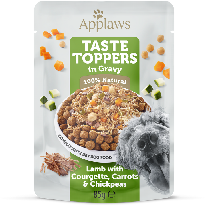 Applaws Tasty Toppers dog Pouch, Lamb with Courgette, Carrots & Chickpeas, 85g