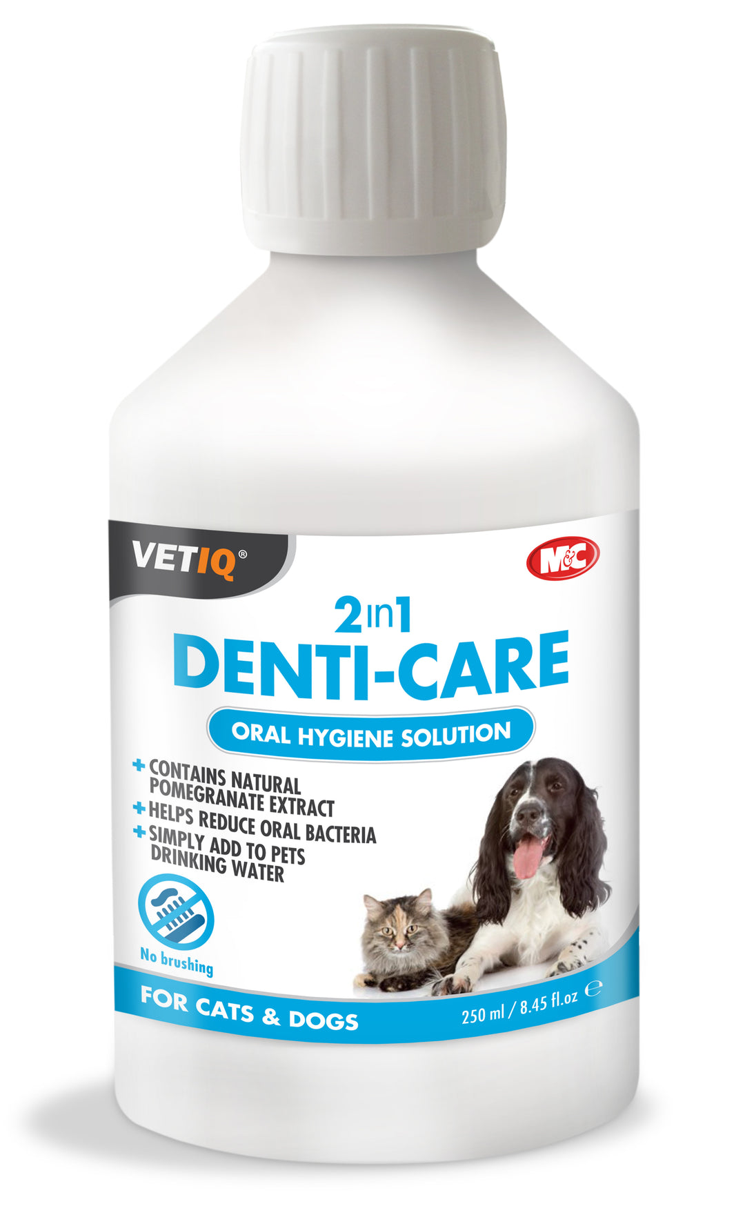 Vet IQ 2 in 1 Denti-Care Oral hygiene Solution, 250ml