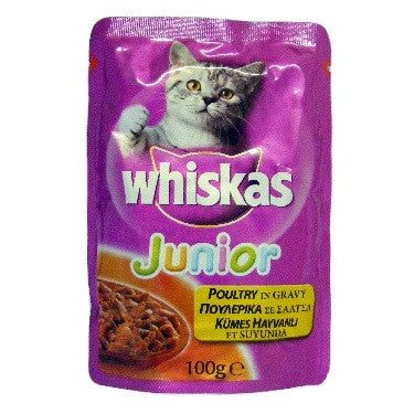 Whiskas Pouch Junior Poultry 100g