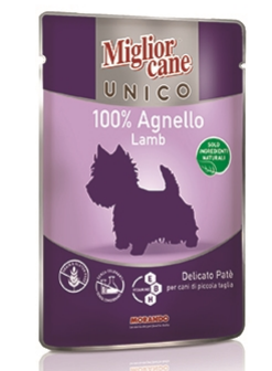 MigliorCane Unico patè only lamb 100g