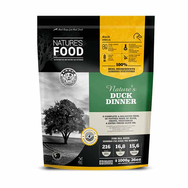 Nature's Food Duck Dinner, Patties 1 Kg