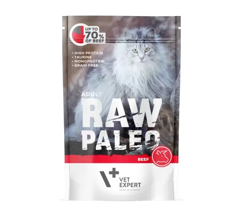 Raw Paleo Cat Pouches, 100g - Adult (beef)