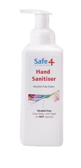 Safe 4 Hand Sanitizer Foam, Alcohol Free, 600ml