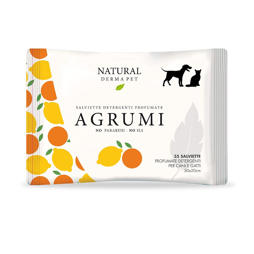 Natural Derma Pet wipes, Agrumi