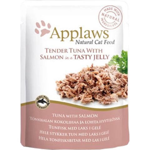 Applaws Pouches Tender Tuna with Salmon in tasty Jelly