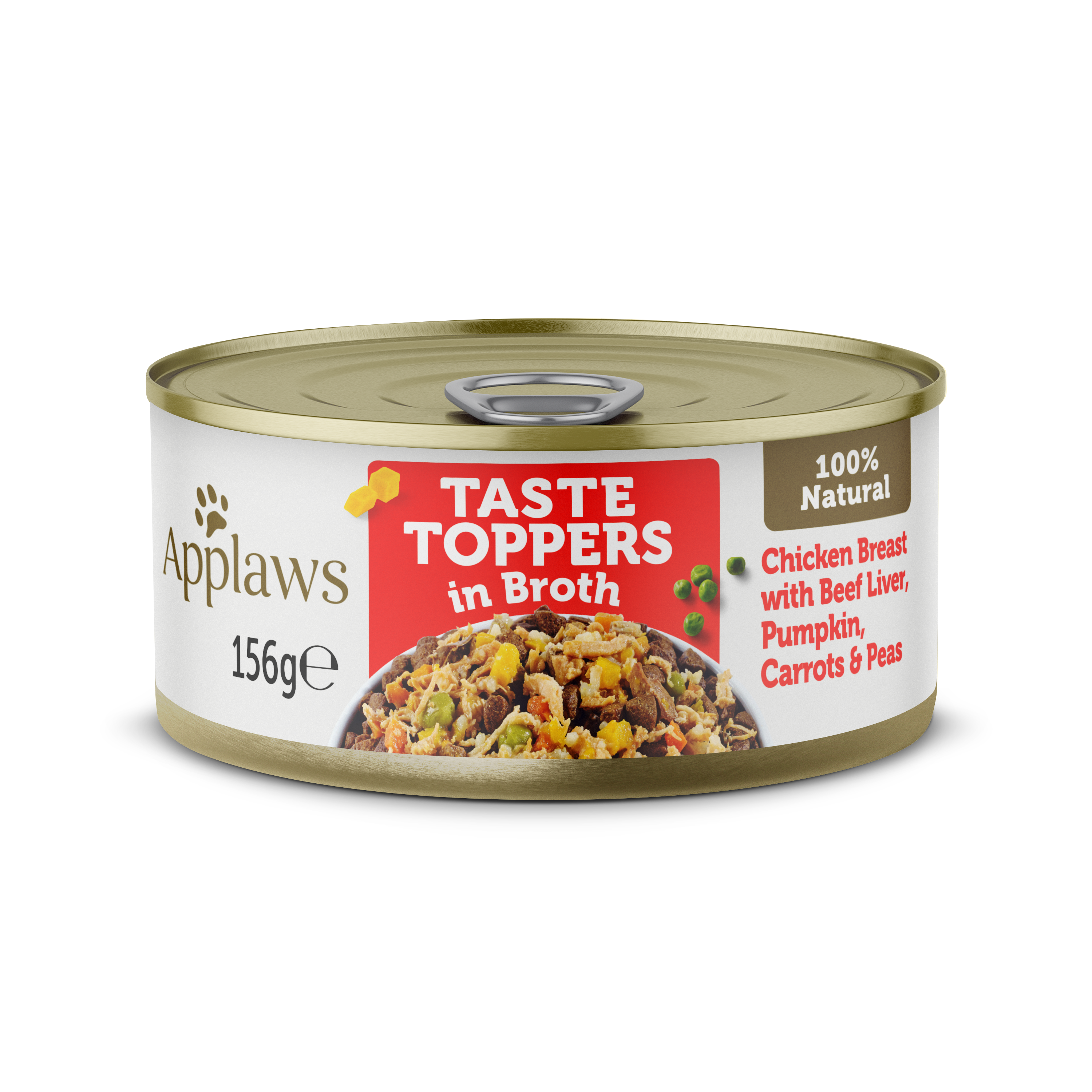 Applaws Tasty Toppers dog tin Chicken Breast with Beef Liver 156g