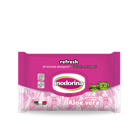 Inodorina Wet Wipes Refresh, Aloe Vera - 110 pcs