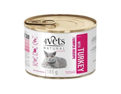 4Vets Adult Turkey - cats, 185g
