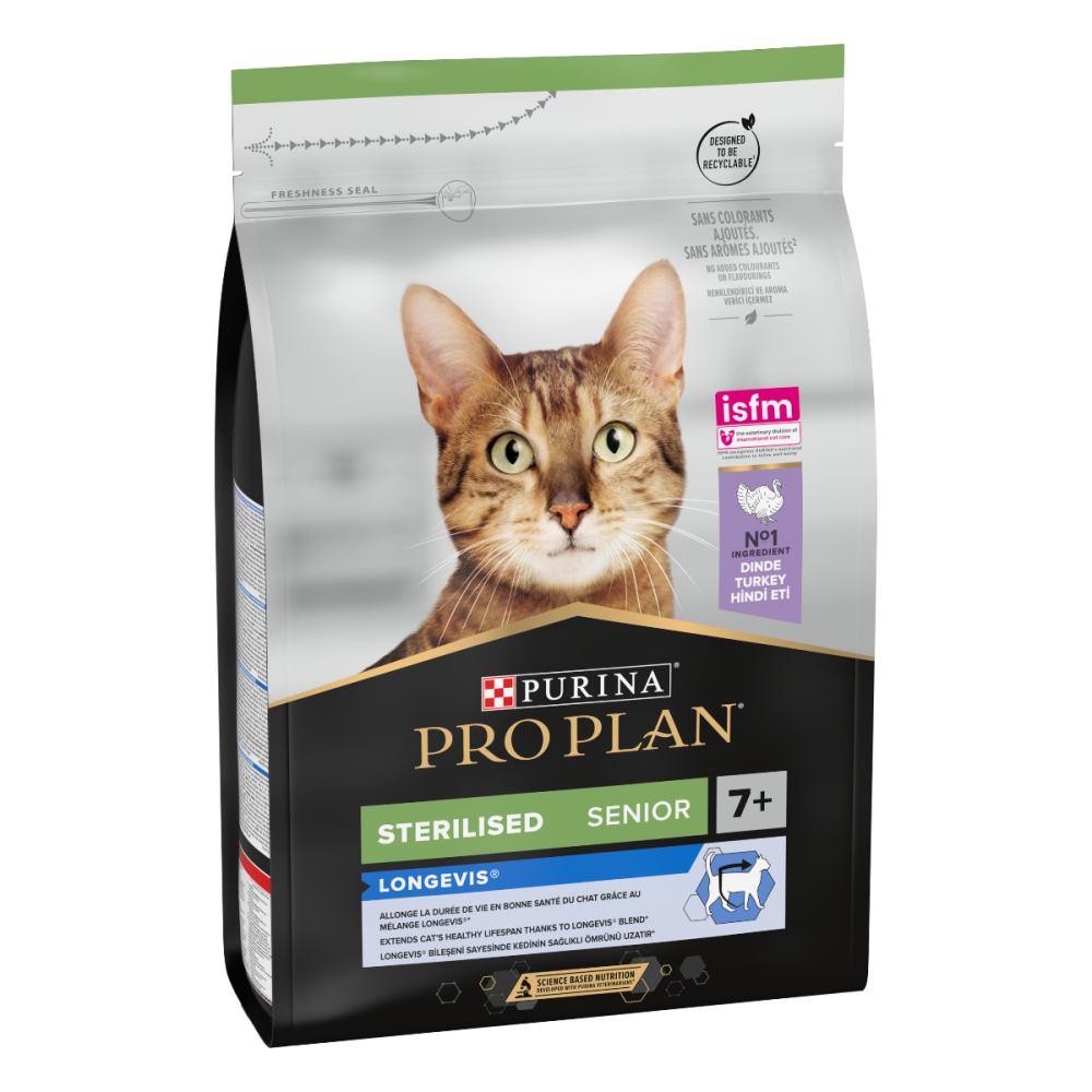 Purina Pro Plan Sterilised 7+ senior turkey, 1.5 kg