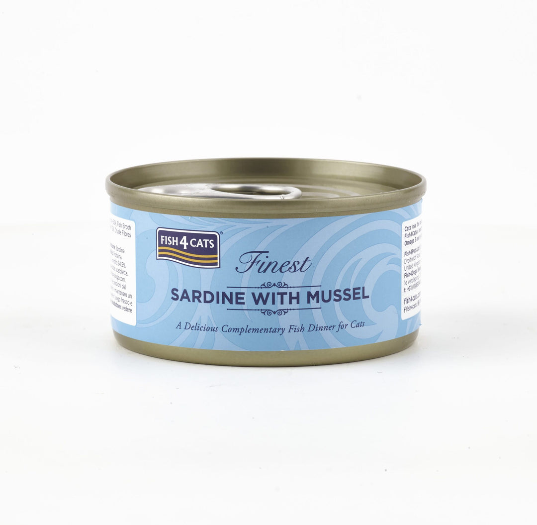 Fish4cats finest Sardine with Mussel 70g Tin