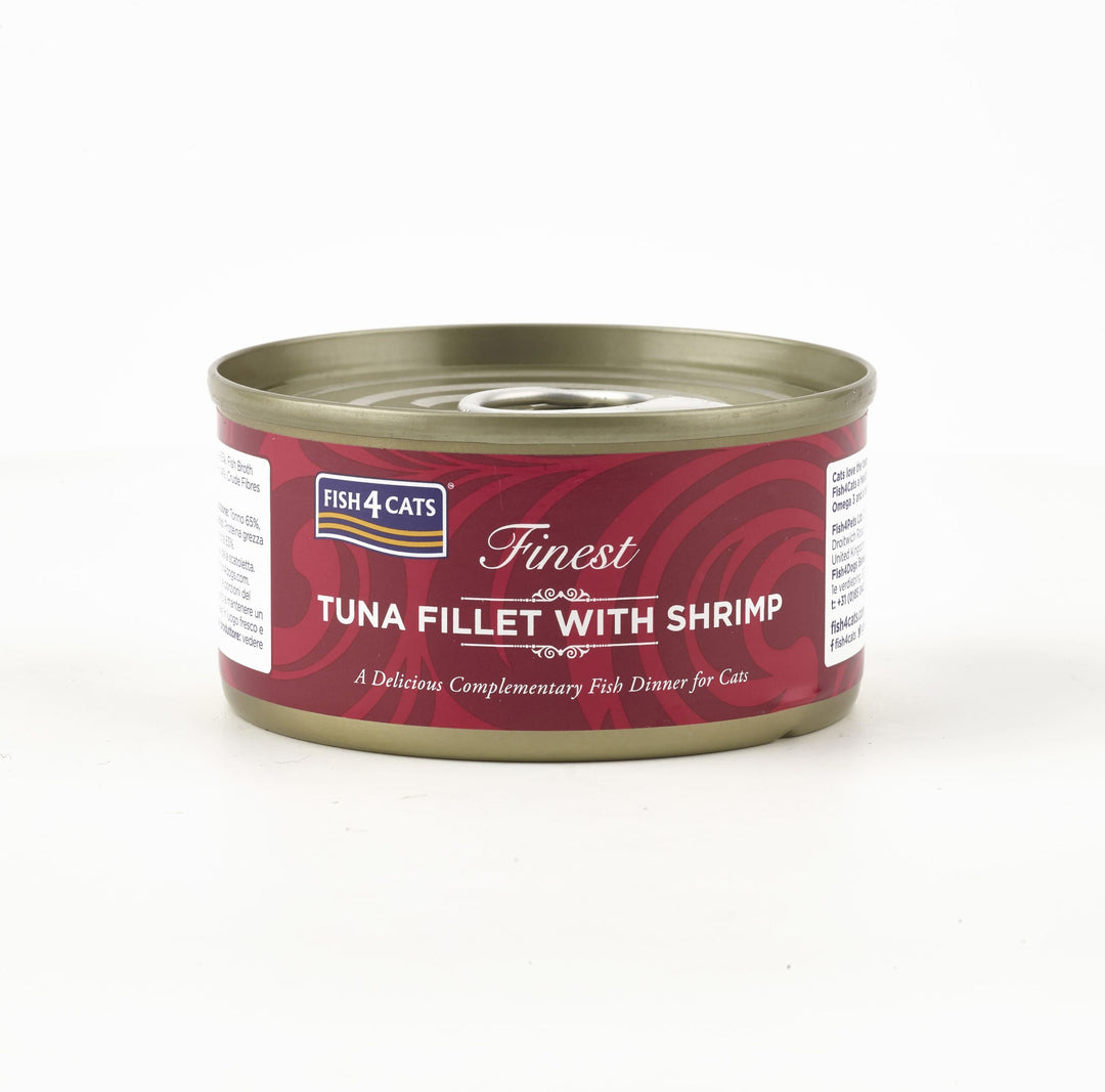 Fish4cats finest Tuna Fillet with shrimp 70g Tin