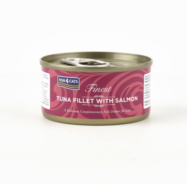 Fish4cats finest Tuna Fillet with Salmon 70g Tin