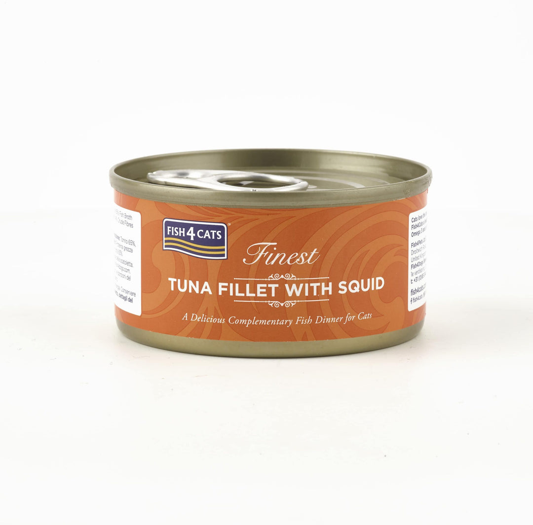 Fish4cats finest Tuna Fillet with Squid 70g Tin