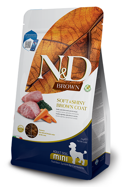 N&D Brown Adult Mini Lamb Potato Spirulina & Carrot 2kg