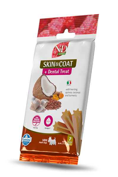 N&D Mini dog treats 60g - Quinoa, Skin & Coat, Herring