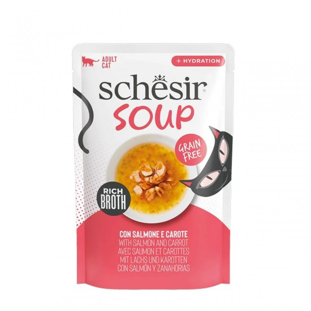 Schesir Cat Soup 40g - Salmon & Carrots