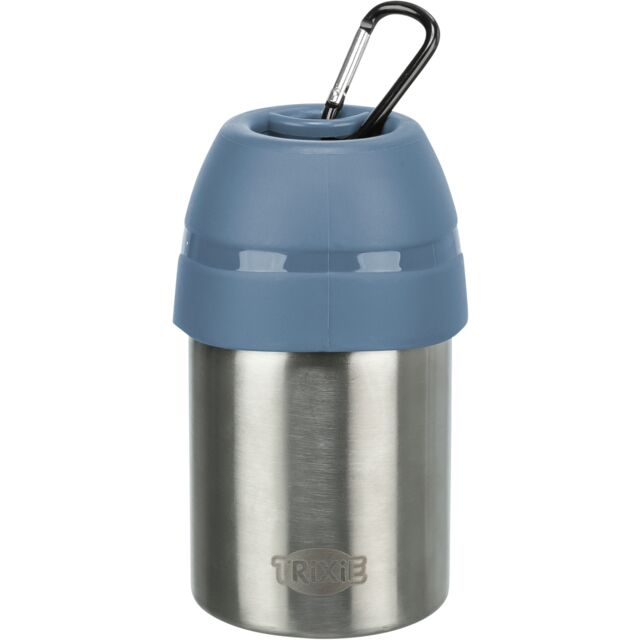 Bottle With Bowl, Stainless Steel/Plastic