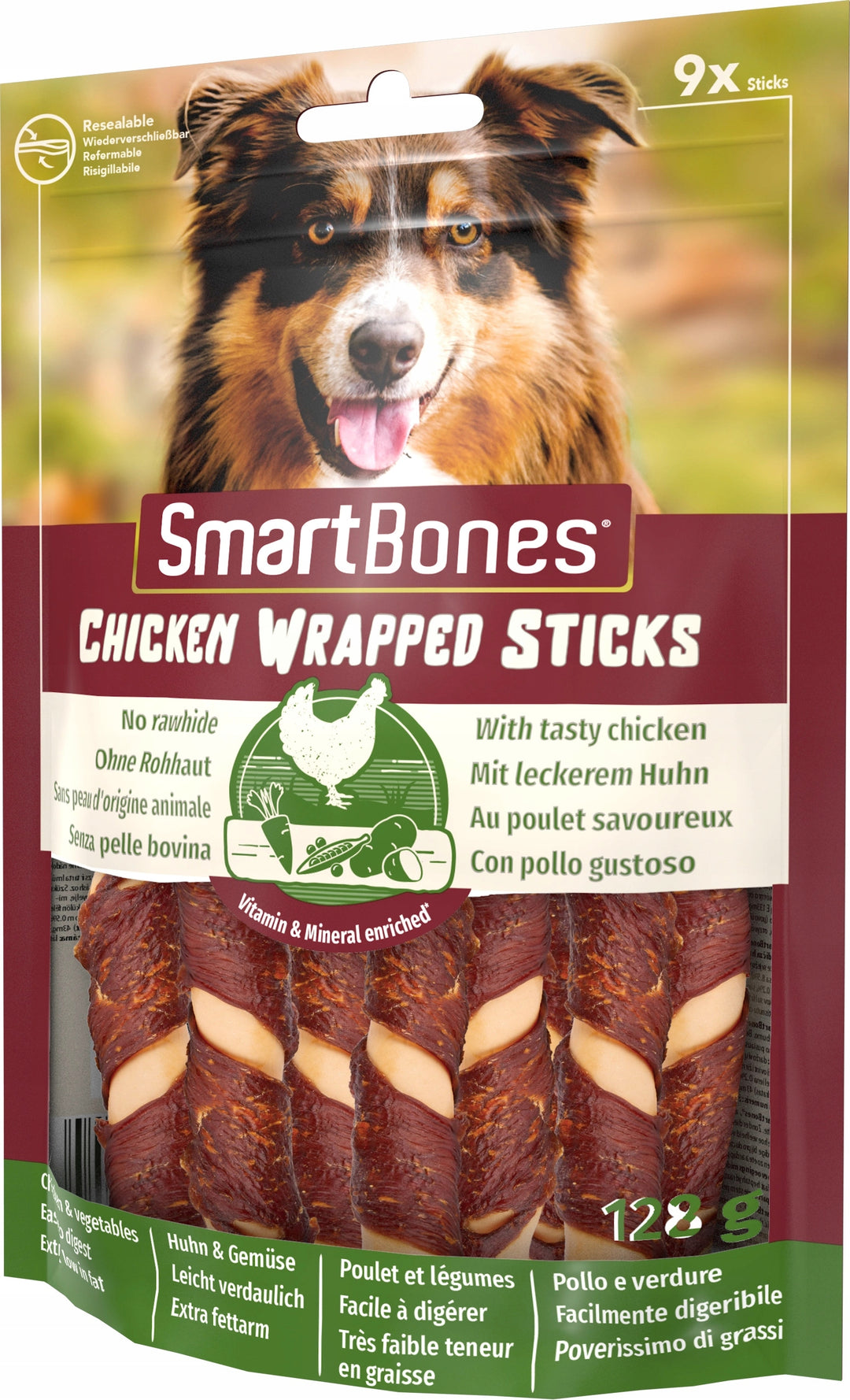 Smart Bones Chicken wrapped sticks Mini (x9) , 112g