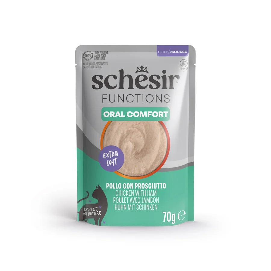 Schesir Functions cat Mousse 70g - Oral Comfort Chicken &amp; Ham