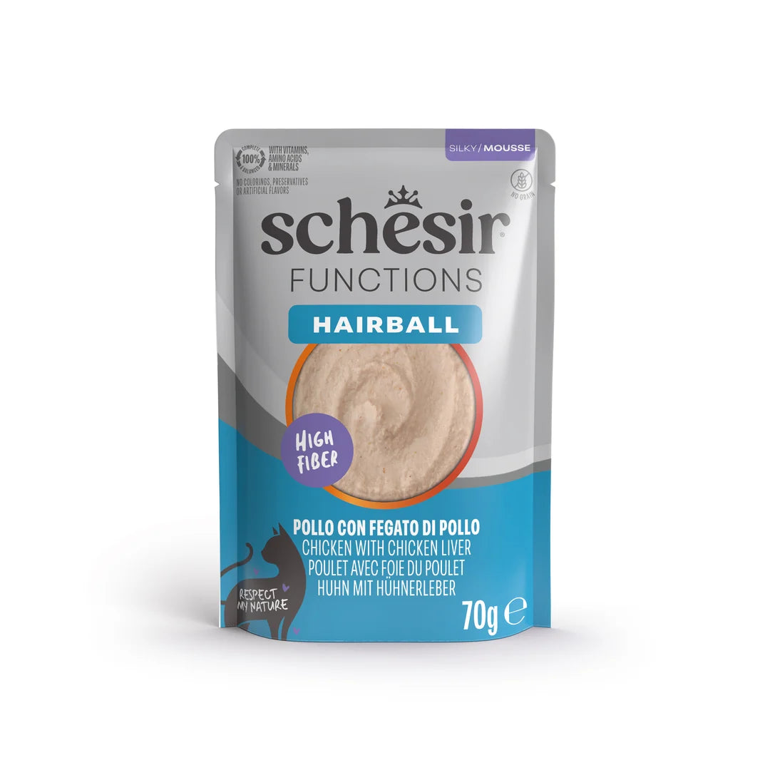 Schesir Functions cat Mousse 70g - Hairball Chicken &amp; Chicken liver