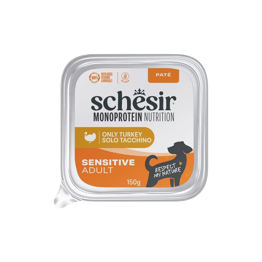 Schesir Dog Mono Sensitive Adult / 150g Foil pate Turkey
