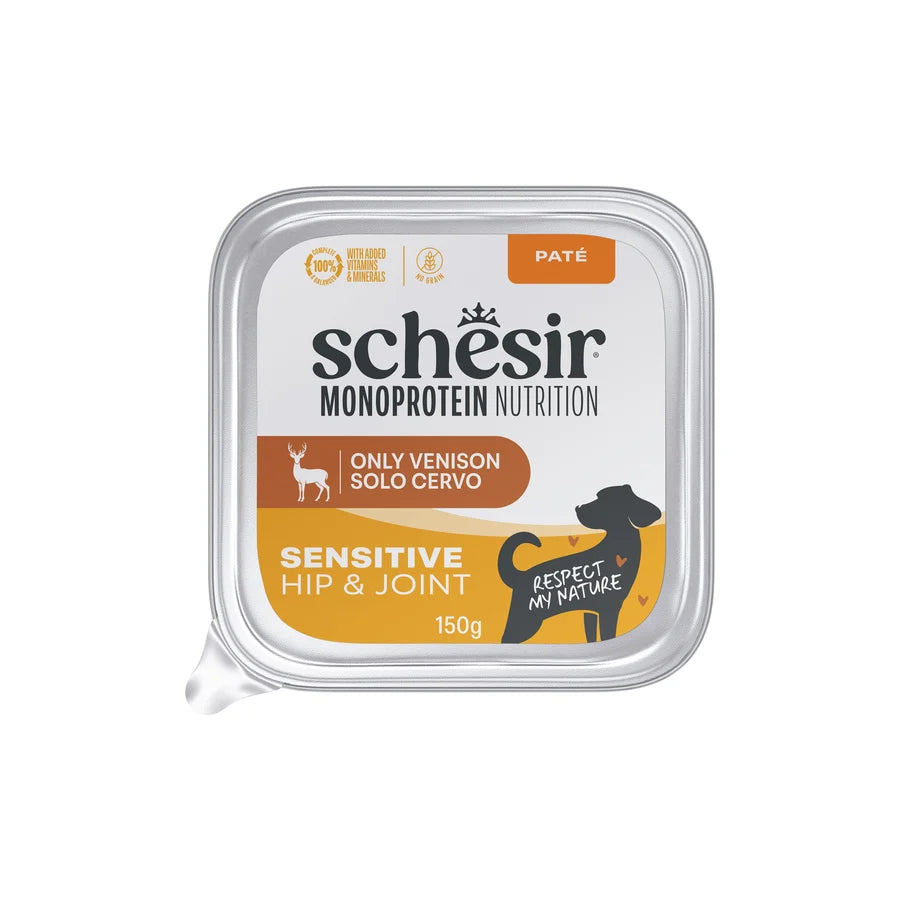 Schesir Dog Mono Sensitive Hip &amp; Joint / 150g Foil pate Venison