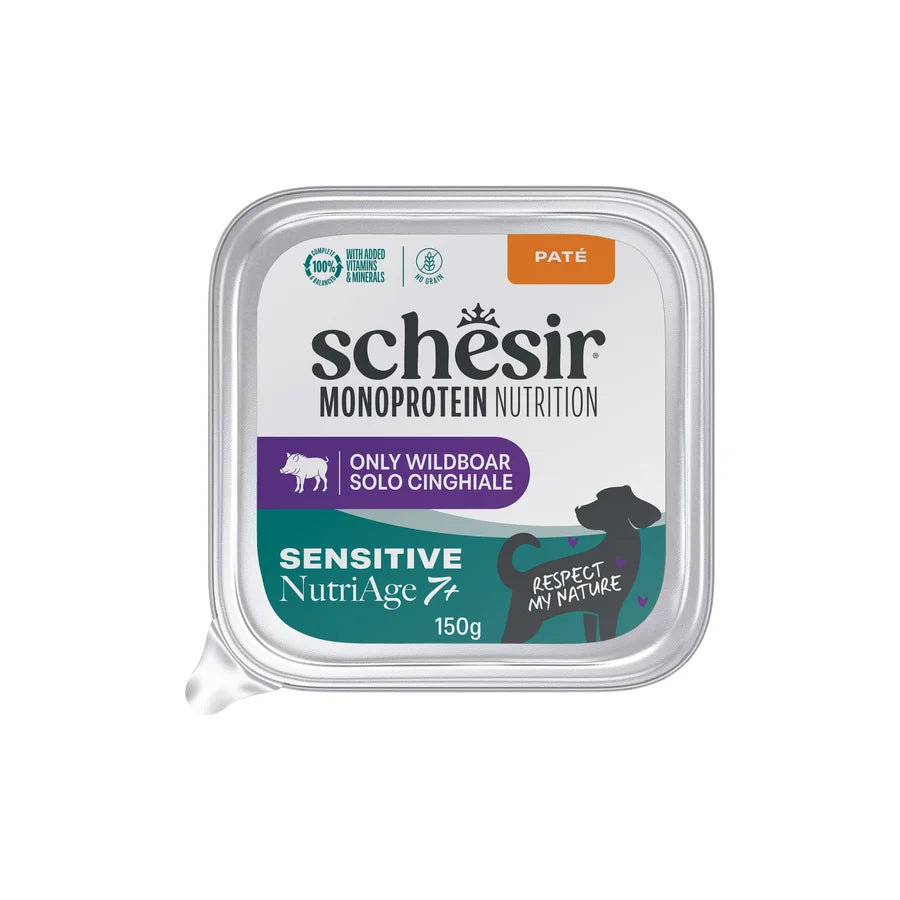Schesir Dog Mono Sensitive Nutri Age 7+ / 150g Foil pate wildboar