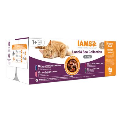 IAMS DELIGHTS Land & Sea Collection, 48 Pack