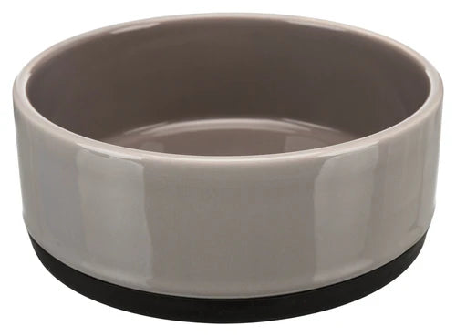 24360 Ceramic bowl with rubber bottom, 0.4 l/diam. 12 cm, grey